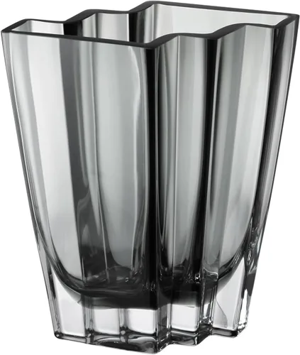 Miniatura 11 de Jarrón de cristal, amatista, diseño cheurón, 5.5 pulgadas de altura, resistente, fabricado en Europa, por Barski
