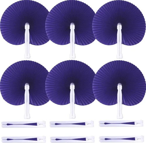 Miniatura 24 de 60 abanicos de papel blanco, abanicos plegables de mano para mujeres, abanicos de mano plegables decorativos de corazón para bodas, novias, Corazón