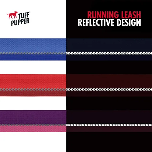 Miniatura 6 de Correa de perro Tuff Pupper con manos libres de longitud ajustable Ligera para correr, trotar, caminar Cinturón acolchado (61-127 cm) Se