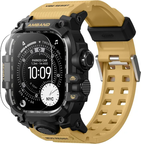 Miniatura 21 de amBand Funda resistente con correa para Apple Watch de 1.732 pulgadas, compatible con iWatch Series SE 3/SE 2ª generación, SE/6/5/4, protección