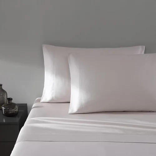 Miniatura 20 de Vera Wang - Juego de sábanas Queen, ropa de cama de lujo de algodón satinado, 800 hilos, juego de ropa de cama suave y lisa (Beige, Queen)