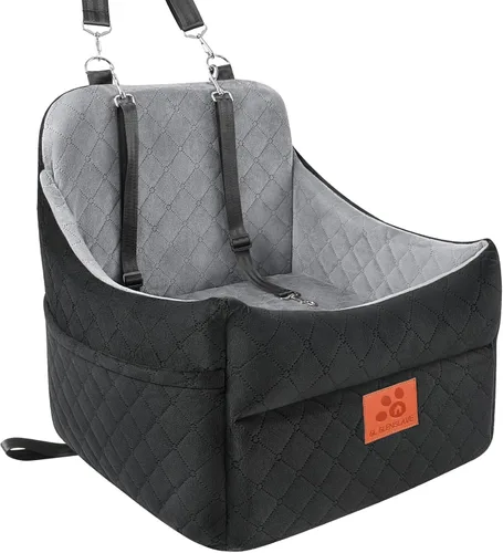 Miniatura 10 de GL GLENSLAVE Asiento de automóvil para perros pequeños/medianos, asientos elevadores de automóvil con cojín grueso para perros de menos de 35
