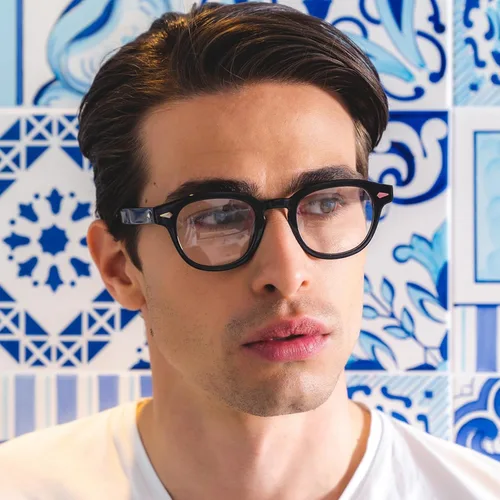 Miniatura 2 de AIEYEZO Retro Computer Blue Light Blocking Glasses for Men Women Fashion Round Computer Gaming Glasses