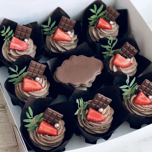 Miniatura 7 de 150 piezas de forros para magdalenas y cupcakes con tulipán, tazas de papel para hornear, envoltorios para cupcakes a prueba de grasa para Negro