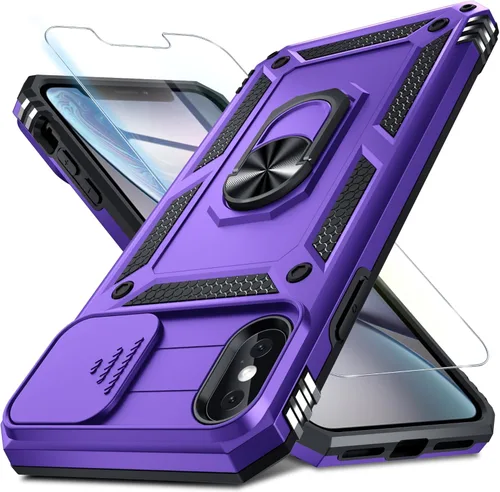 Miniatura 142 de Janmitta - Funda para iPhone 14 Pro con cubierta deslizante para lente de cámara incorporada + protector de pantalla, funda de cuerpo completo