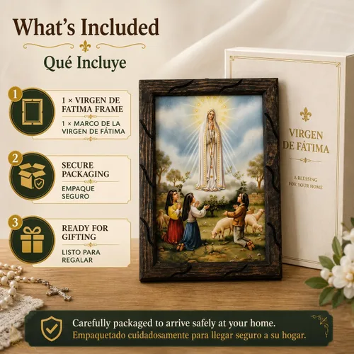 Miniatura 5 de Mrcjsales: imagen de Nuestra Señora de Fátima Virgen de Fátima, pintura al óleo, 24 x 36 pulgadas, 13 x 18 pulgadas, 10 x 12 pulgadas, imagen