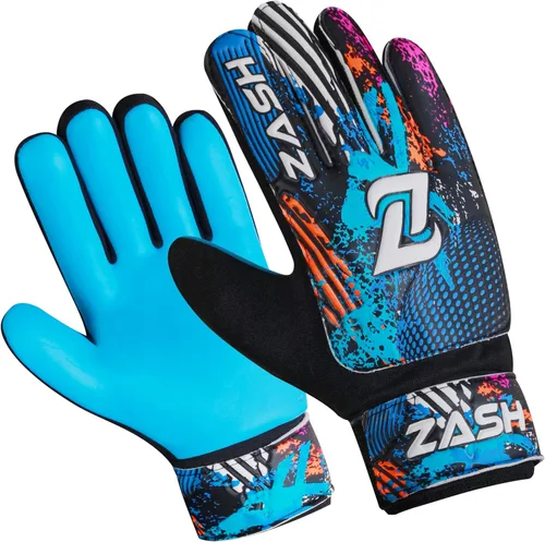 ZASH Guantes de Portero Premium para Niños y Jóvenes y Adultos, Guantes de Portero de Fútbol con Doble Protección de Muñeca y Palma de Látex Azul