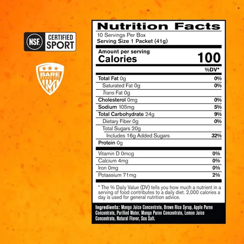 Miniatura 2 de BARE PERFORMANCE NUTRITION, BPN Go Gel Endurance, 24g de hidratos de carbono y 100 calorías por paquete, gel vegano y sin gluten para correr, 10