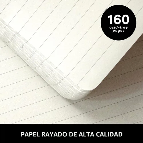 Miniatura 4 de PAPERAGE - Libreta de rayas con espiral, (color rosa), 160 páginas, diario de tapa dura para mujeres y hombres, tamaño mediano de 5.5 x 8 pulgadas