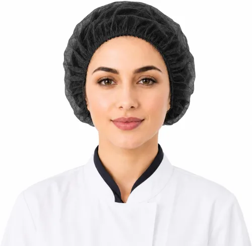 Gorras Bouffant desechables, red de pelo de 21 pulgadas, tapón elástico para servicio de alimentos, cubierta de cabeza para dormir
