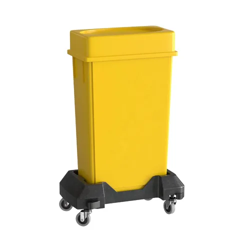 Miniatura 11 de Bote de basura Slim Jim negro de 23 galones con carrito