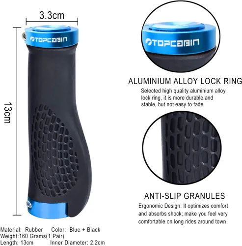 Miniatura 2 de Puños ergonómicos de manubrio de bicicleta, de Topcabin, con amplia superficie de agarre