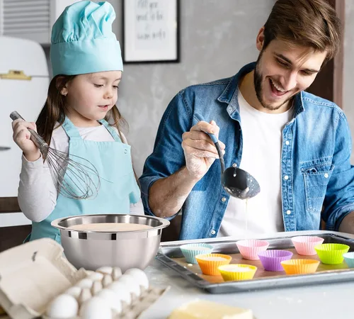 Miniatura 5 de Oggi Cuenco de acero inoxidable de dos tonos de 3 cuartos de galón, ideal para mezclar, hacer masa, aderezar ensaladas, mezclar huevos, lavar