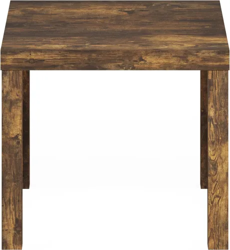 Miniatura 6 de Furinno Classic - Mesa auxiliar cuadrada, mesita de noche con tablero triple espesor, mesita de luz, mesita de noche, mesita de luz para sala