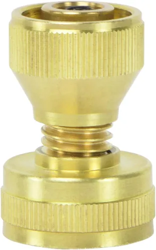 Miniatura 3 de HYDRO MASTER Boquilla de manguera ajustable de latón, latón macizo, rociador de presión de giro ajustable