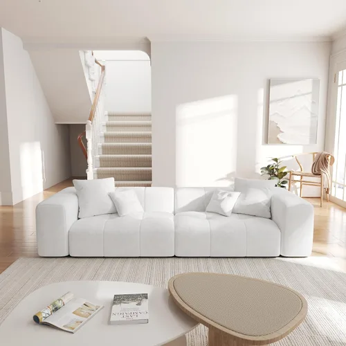 Miniatura 11 de JACH Sofás seccionales de 2 plazas, sofá moderno de oficina, sofá modular de dos plazas, sofá cama acogedor para apartamento, dormitorio, sala