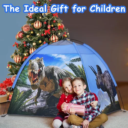 Miniatura 4 de Tienda de juegos para niños con dinosaurios, juguetes de dinosaurios para niños, tienda de campaña desplegable para diversión en interiores