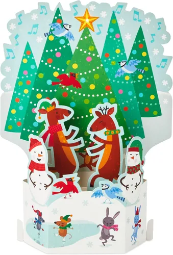 Miniatura 3 de Hallmark Paper Wonder - Tarjeta de Navidad desplegable con luces y música (reproduce rockeando alrededor del árbol de Navidad)