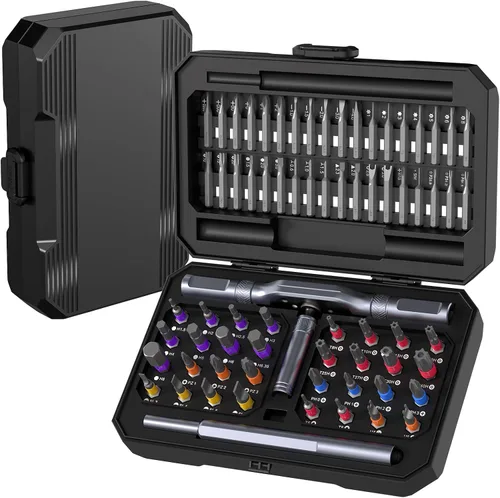 Miniatura 9 de 25 in 1 Magnetic Ratchet Screwdriver Set, S2 Steel Bits & 7 CR-V Sockets, Flexible Shaft, Magnetic Multi Bit Screwdriver Kit with Case for