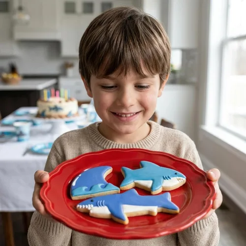 Miniatura 10 de Ann Clark Shark Juego de 2 cortadores de galletas: tiburón, aleta fabricada en Estados Unidos