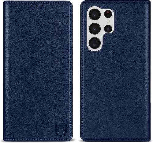 Miniatura 25 de ZZXX Funda tipo cartera para Samsung Galaxy S22 Plus con bloqueo RFID, soporte de ranura para tarjetas, funda protectora de cuero magnético fuerte
