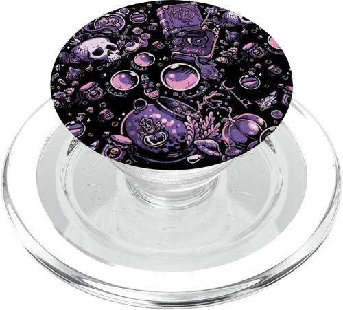 Miniatura 8 de Witch's Essentials Pattern Witchy Design Halloween PopSockets PopSockets intercambiables PopGrip