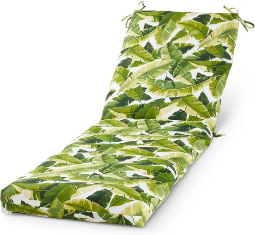 Cojín reversible para silla de descanso para exteriores, color blanco tropical