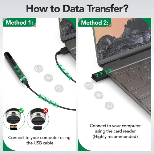 Miniatura 9 de Mini bolígrafo de cámara oculta con tarjeta de memoria de 64 GB, cámara de niñera pequeña HD de 1080P, bolígrafo de seguridad recargable por USB