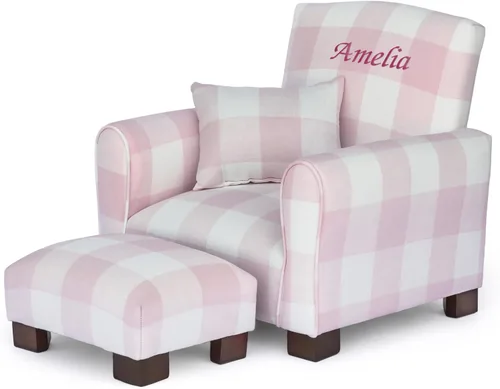 Miniatura 12 de Sillón personalizado para niños pequeños, mecedora tapizada con personalización, silla para niños pequeños con nombre personalizado, cómodo sillón