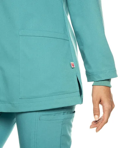 Miniatura 5 de Urbane womens 3 Pocket, Modern Tailored Fit Crew Neck Medical Jacket 9871