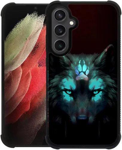 Miniatura 12 de CARLOCA Funda compatible con iPhone 13 Pro, diseño gráfico de identidad negra espiritual lobo, a prueba de golpes, antiarañazos, para iPhone 13 Pro