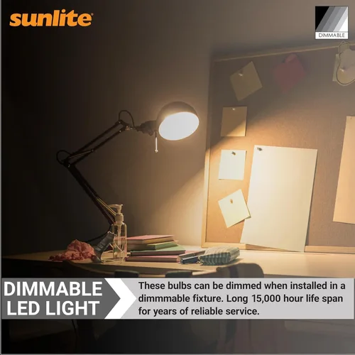 Miniatura 4 de Bombillas LED Sunlite R14 de luz de inundación mini, 4 vatios (equivalente a 25W), 250 lúmenes, base mediana (E26), regulable, listado ETL, blanco