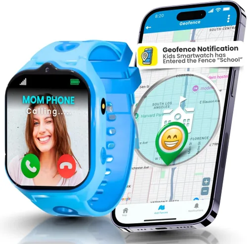 Miniatura 11 de Smart Watch – Mejor reloj telefónico seguro para niños, seguimiento GPS de precisión en tiempo real, llamadas, mensajes de texto, seguimiento de Rosa
