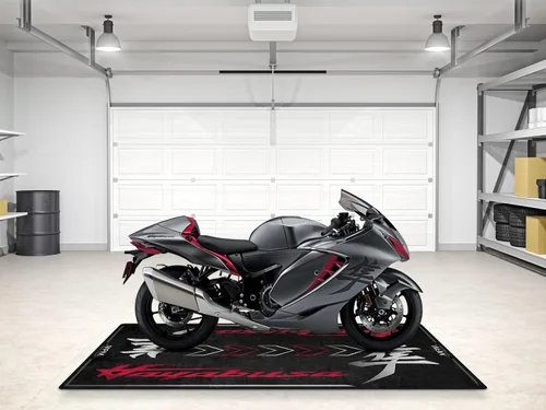 Miniatura 5 de Alfombra de estacionamiento para Suzuki Hayabusa, alfombrilla de exhibición y fosa, lavable, antideslizante para garaje y alfombra de piso de sala