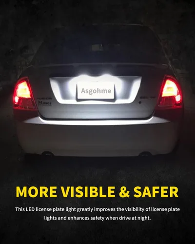 Miniatura 6 de Luces LED para matrícula, color blanco brillante, repuesto de montaje de lámpara compatible con Ford Fusion 2006-2012, Mustang 2010-2014, Taurus