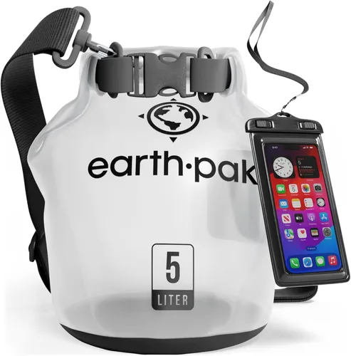 Miniatura 56 de Earth Pak Bolsa Seca Impermeable - Mochila Impermeable de Cierre Enrollable Superior Mantiene el Equipo Seco para Kayak con Funda Impermeable