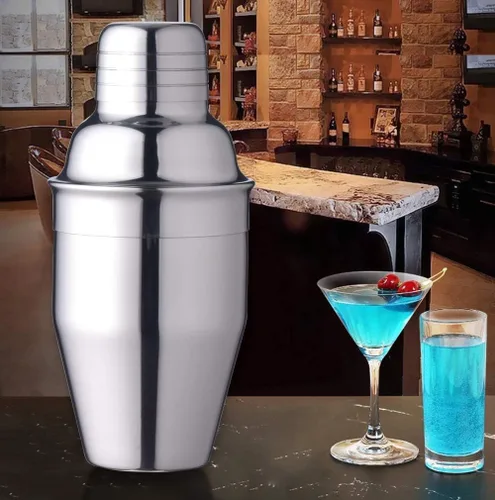 Miniatura 5 de Zrorgons - Coctelera de acero inoxidable, mezclador clásico de martini con colador integrado, perfecto para regalo de bar en casa o camarero