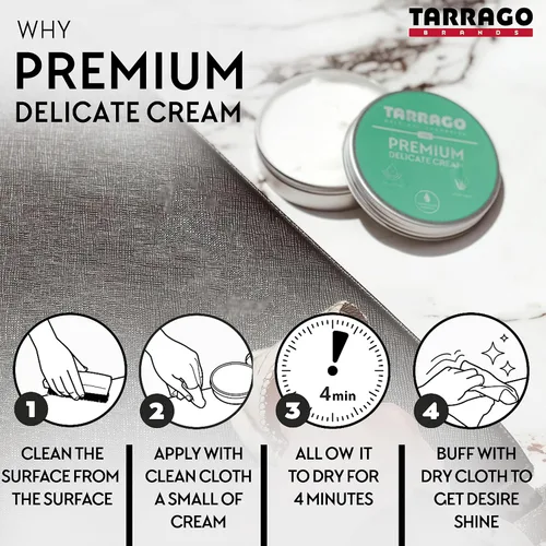 Miniatura 5 de Tarrago Crema Delicada - Crema nutritiva y limpiadora prémium para artículos de cuero con aceites naturales y aloe vera, Varios