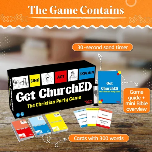 Miniatura 3 de Kulture Games Get ChurchED El Juego de Fiesta Cristiano Regalos y Tarjetas Cristianas Juego de Trivia de la Biblia Juegos de Charadas Para