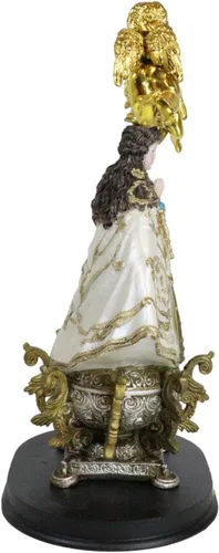 Miniatura 5 de Ebros Gift Nuestra Señora de San Juan de los Lagos con corona de oro y ángeles figurita católica cristiana bendita Virgen María para el hogar