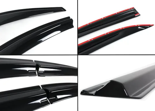 Miniatura 2 de Se adapta a Acura TSX CL8 Euro-R JDM 2004-2008 Deflector Parasol de Ventana Estilo Ondulado 3D Protector contra Lluvia