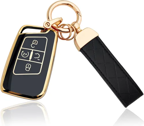 Miniatura 11 de OLLEN Funda para llavero con llavero, compatible con Volkswagen VW Jetta Tiguan Passat Golf GTI Atlas Alltrack Arteon Taos, para control remoto