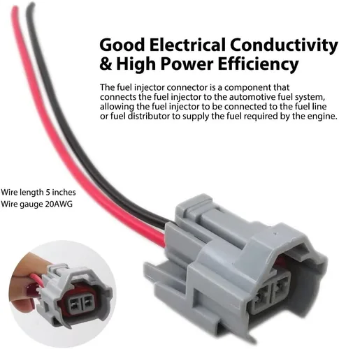 Miniatura 9 de Coleta eléctrica del enchufe del conector hembra del inyector de combustible de la alta impedancia 6x