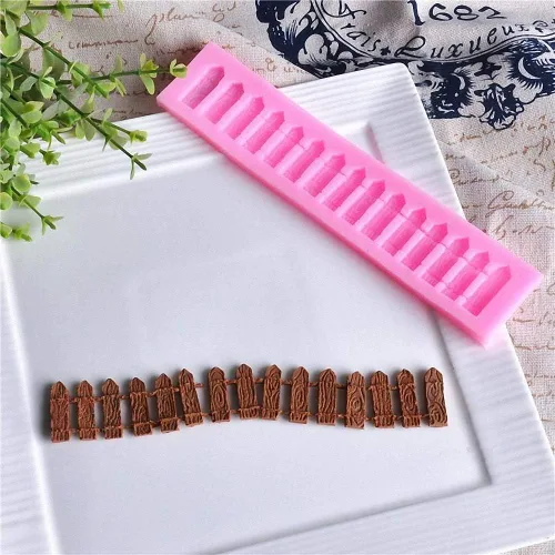 Miniatura 3 de Juego de 2 moldes de silicona para fondant de hierba verde y jardín, molde de pasta de goma de chocolate, herramienta de decoración de bordes