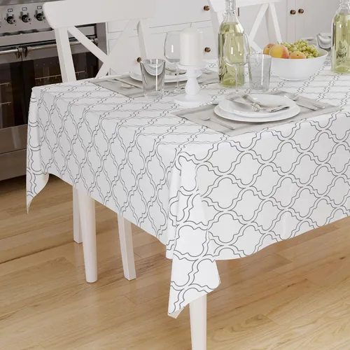 Miniatura 14 de Encasa XO Mantel de comedor – 57 pulgadas – Redondo (4.7 pies) para 4 plazas Algodón, lavable a máquina, mantel redondo Manteles para bodas