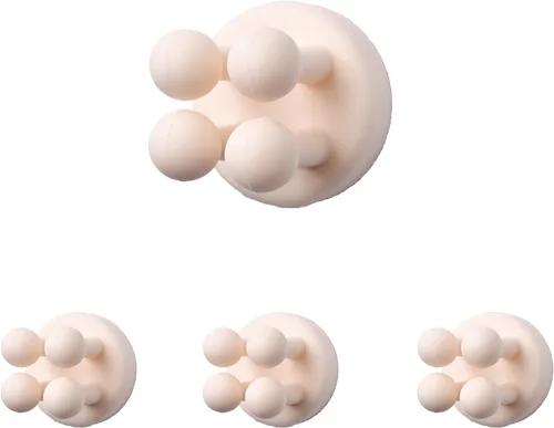 Miniatura 11 de 4 soportes para cepillos de dientes autoadhesivos impermeables de silicona, multifunción, montado en la pared, soporte para enchufe de un solo