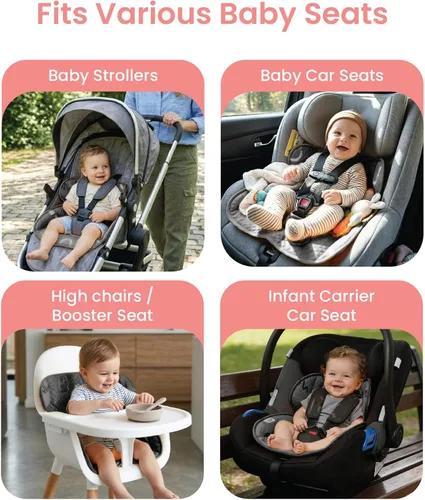Miniatura 7 de Paquete de 2 Almohadillas Negras para Pipí – Protector Impermeable para Asiento de Coche y Cochecito para Entrenamiento de Orinal de Niños Pequeños