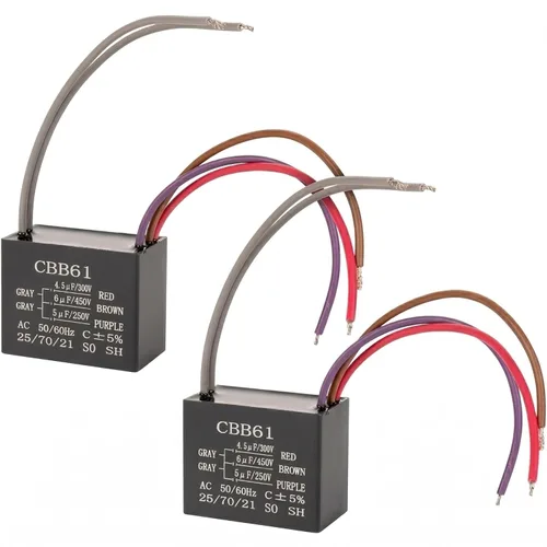 Miniatura 9 de BlueStars - Condensador de ventilador de techo CBB61 4uf+4uf+2.5uf de 5 cables, 250 V/300 V CA, paquete de 1, repuesto para ventilador de techo