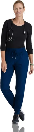 Miniatura 4 de Barco One Pantalón deportivo, pantalón quirúrgico de altura media, con tejido elástico de 4 vías y 3 bolsillos, para mujer