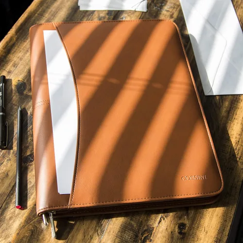 Miniatura 7 de cossini Premium con Business portafolios/portadocumentos de piel sintética cierre con cierre y el Interior 10.1 inch Tablet Sleeve